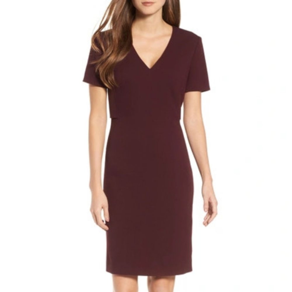 Hugo Boss Domandia Virgin Wool Women’s Bodycon Dress Sheath Elegant Size 4